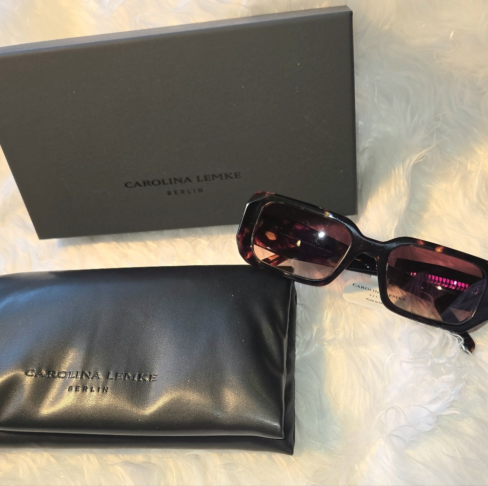 Carolina Lemke Berlin Womens Sapphire Demi Sunglasses - Brown Gradient Lenses
